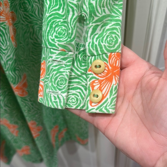 The Lily Lily Pulitzer vintage 70s dress with Orange Butterfly Print - Picture 5 of 9